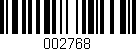 Código de barras (EAN, GTIN, SKU, ISBN): '002768'