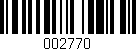 Código de barras (EAN, GTIN, SKU, ISBN): '002770'