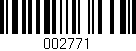 Código de barras (EAN, GTIN, SKU, ISBN): '002771'