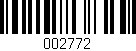 Código de barras (EAN, GTIN, SKU, ISBN): '002772'