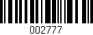 Código de barras (EAN, GTIN, SKU, ISBN): '002777'
