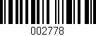 Código de barras (EAN, GTIN, SKU, ISBN): '002778'