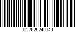Código de barras (EAN, GTIN, SKU, ISBN): '0027829240943'