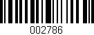 Código de barras (EAN, GTIN, SKU, ISBN): '002786'