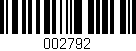 Código de barras (EAN, GTIN, SKU, ISBN): '002792'