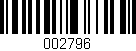 Código de barras (EAN, GTIN, SKU, ISBN): '002796'