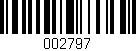 Código de barras (EAN, GTIN, SKU, ISBN): '002797'