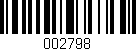 Código de barras (EAN, GTIN, SKU, ISBN): '002798'