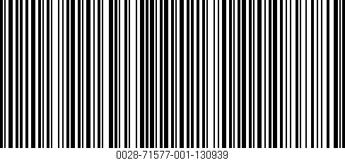 Código de barras (EAN, GTIN, SKU, ISBN): '0028-71577-001-130939'