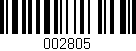 Código de barras (EAN, GTIN, SKU, ISBN): '002805'