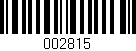 Código de barras (EAN, GTIN, SKU, ISBN): '002815'