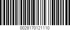 Código de barras (EAN, GTIN, SKU, ISBN): '0028170121110'