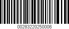Código de barras (EAN, GTIN, SKU, ISBN): '00283220250006'