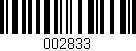 Código de barras (EAN, GTIN, SKU, ISBN): '002833'
