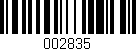 Código de barras (EAN, GTIN, SKU, ISBN): '002835'