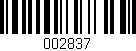 Código de barras (EAN, GTIN, SKU, ISBN): '002837'