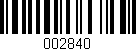Código de barras (EAN, GTIN, SKU, ISBN): '002840'
