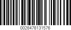 Código de barras (EAN, GTIN, SKU, ISBN): '0028478131576'