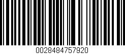 Código de barras (EAN, GTIN, SKU, ISBN): '0028484757920'