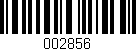 Código de barras (EAN, GTIN, SKU, ISBN): '002856'