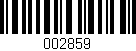 Código de barras (EAN, GTIN, SKU, ISBN): '002859'