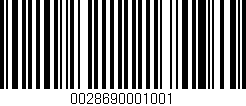 Código de barras (EAN, GTIN, SKU, ISBN): '0028690001001'