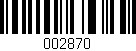 Código de barras (EAN, GTIN, SKU, ISBN): '002870'