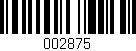 Código de barras (EAN, GTIN, SKU, ISBN): '002875'