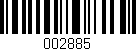Código de barras (EAN, GTIN, SKU, ISBN): '002885'