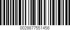 Código de barras (EAN, GTIN, SKU, ISBN): '0028877551456'