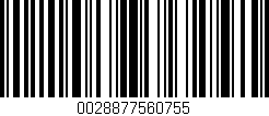 Código de barras (EAN, GTIN, SKU, ISBN): '0028877560755'