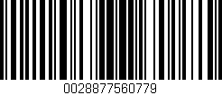 Código de barras (EAN, GTIN, SKU, ISBN): '0028877560779'
