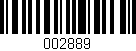 Código de barras (EAN, GTIN, SKU, ISBN): '002889'