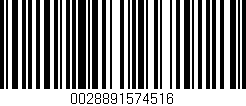 Código de barras (EAN, GTIN, SKU, ISBN): '0028891574516'