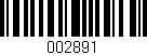 Código de barras (EAN, GTIN, SKU, ISBN): '002891'