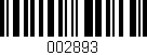 Código de barras (EAN, GTIN, SKU, ISBN): '002893'