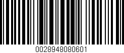 Código de barras (EAN, GTIN, SKU, ISBN): '0028948080601'