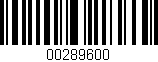 Código de barras (EAN, GTIN, SKU, ISBN): '00289600'