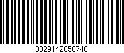 Código de barras (EAN, GTIN, SKU, ISBN): '0029142850748'