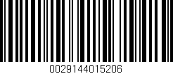 Código de barras (EAN, GTIN, SKU, ISBN): '0029144015206'