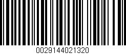 Código de barras (EAN, GTIN, SKU, ISBN): '0029144021320'
