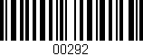 Código de barras (EAN, GTIN, SKU, ISBN): '00292'