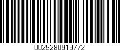 Código de barras (EAN, GTIN, SKU, ISBN): '0029280919772'
