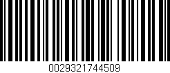 Código de barras (EAN, GTIN, SKU, ISBN): '0029321744509'