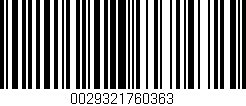 Código de barras (EAN, GTIN, SKU, ISBN): '0029321760363'