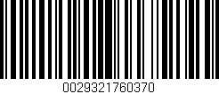 Código de barras (EAN, GTIN, SKU, ISBN): '0029321760370'