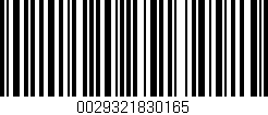 Código de barras (EAN, GTIN, SKU, ISBN): '0029321830165'