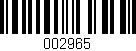 Código de barras (EAN, GTIN, SKU, ISBN): '002965'