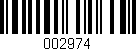 Código de barras (EAN, GTIN, SKU, ISBN): '002974'
