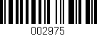 Código de barras (EAN, GTIN, SKU, ISBN): '002975'